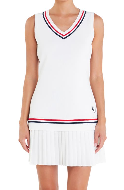 English Factory Sports Club Mixed Mdia Minidress In White