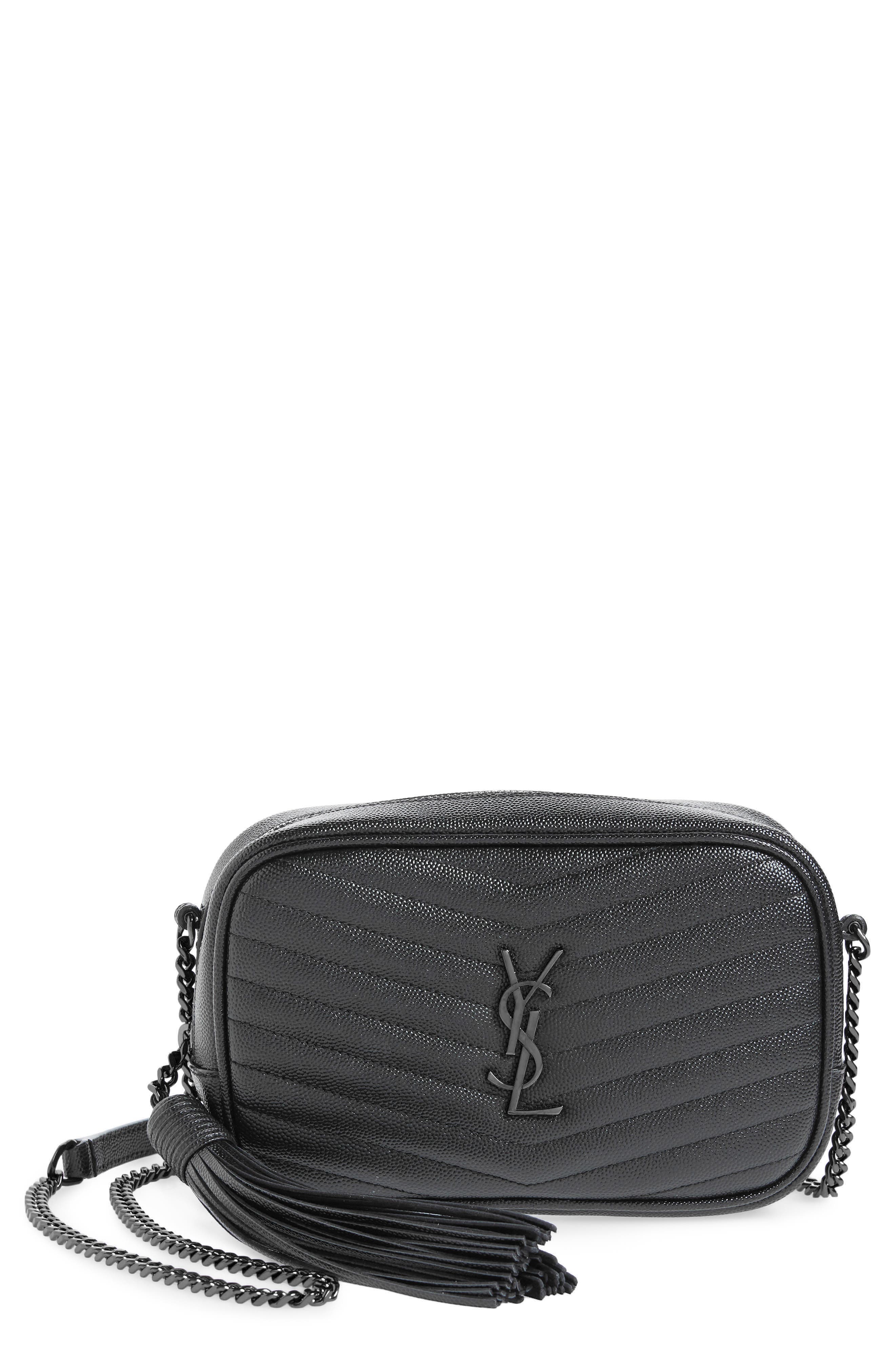 mini lou quilted leather crossbody bag saint laurent