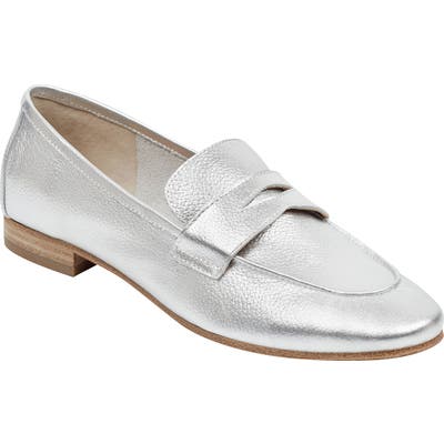 Marc Fisher Ltd Chang Penny Loafer, Metallic