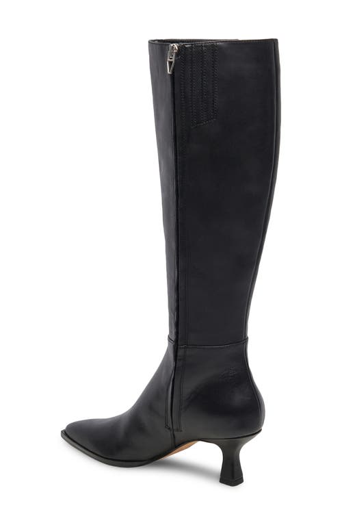 Shop Dolce Vita Auggie Pointed Toe Knee High Boot In Black Leather