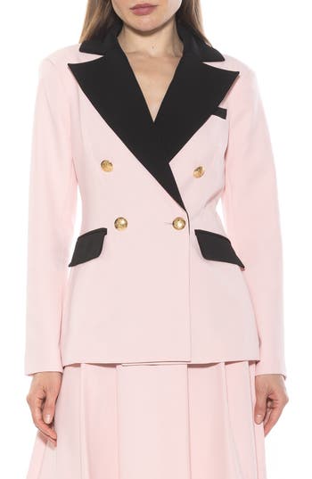 Alexia Admor Women's Farrah Double Breasted Blazer In Pink