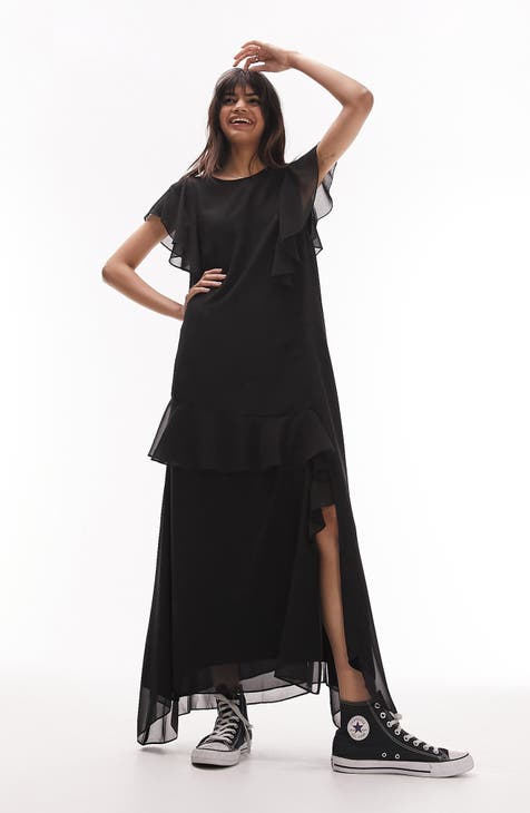 black dress ruffle | Nordstrom