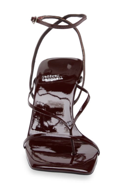 Shop Jeffrey Campbell Fluxx Sandal In Wine Patent