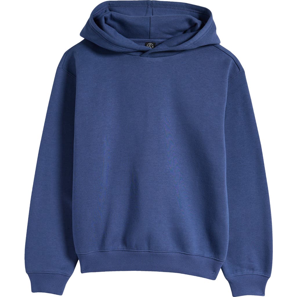 Treasure & Bond Kids' Solid Hoodie in Blue Indigo