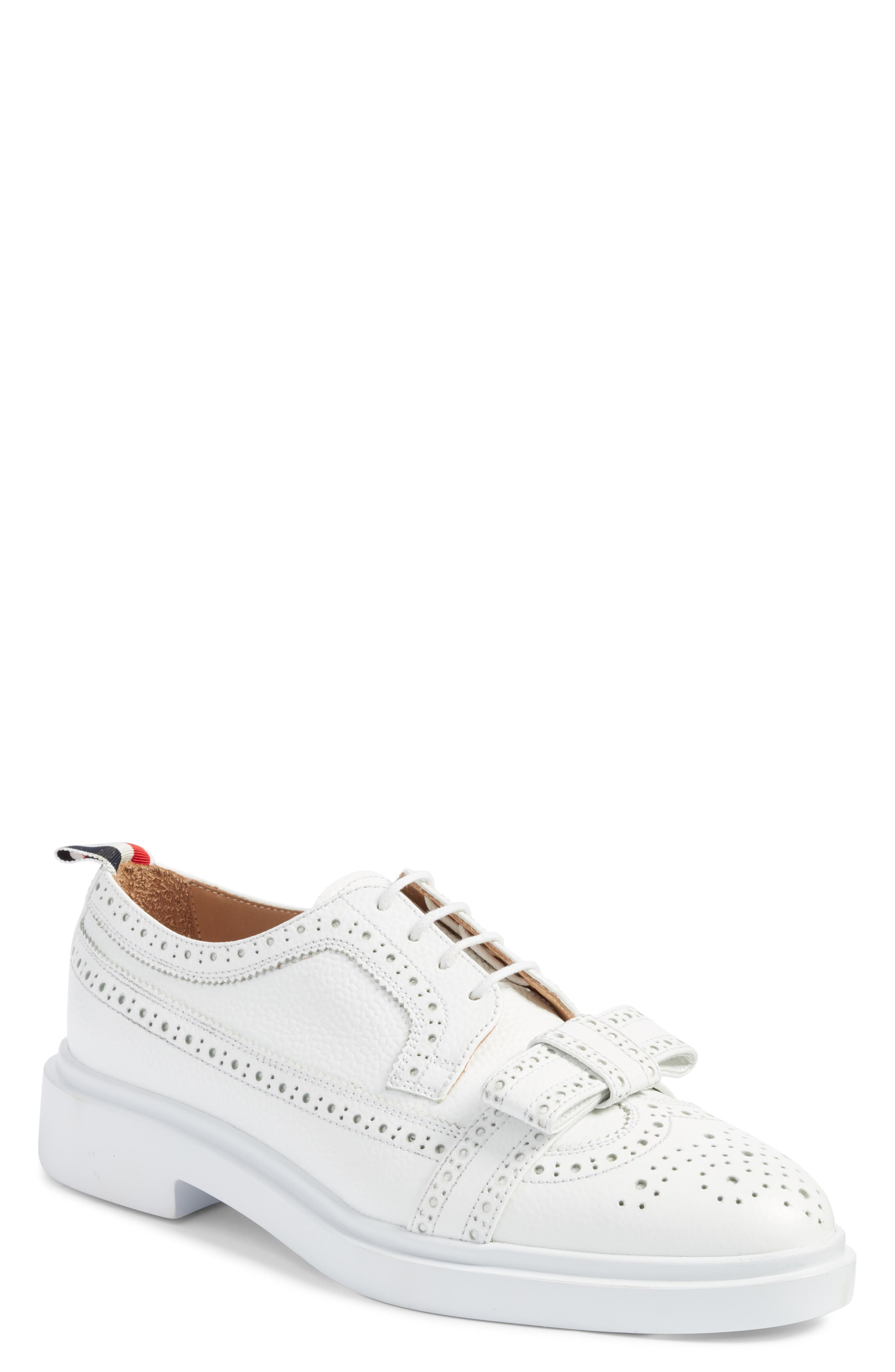 Thom Browne Bow Brogued Oxford, White