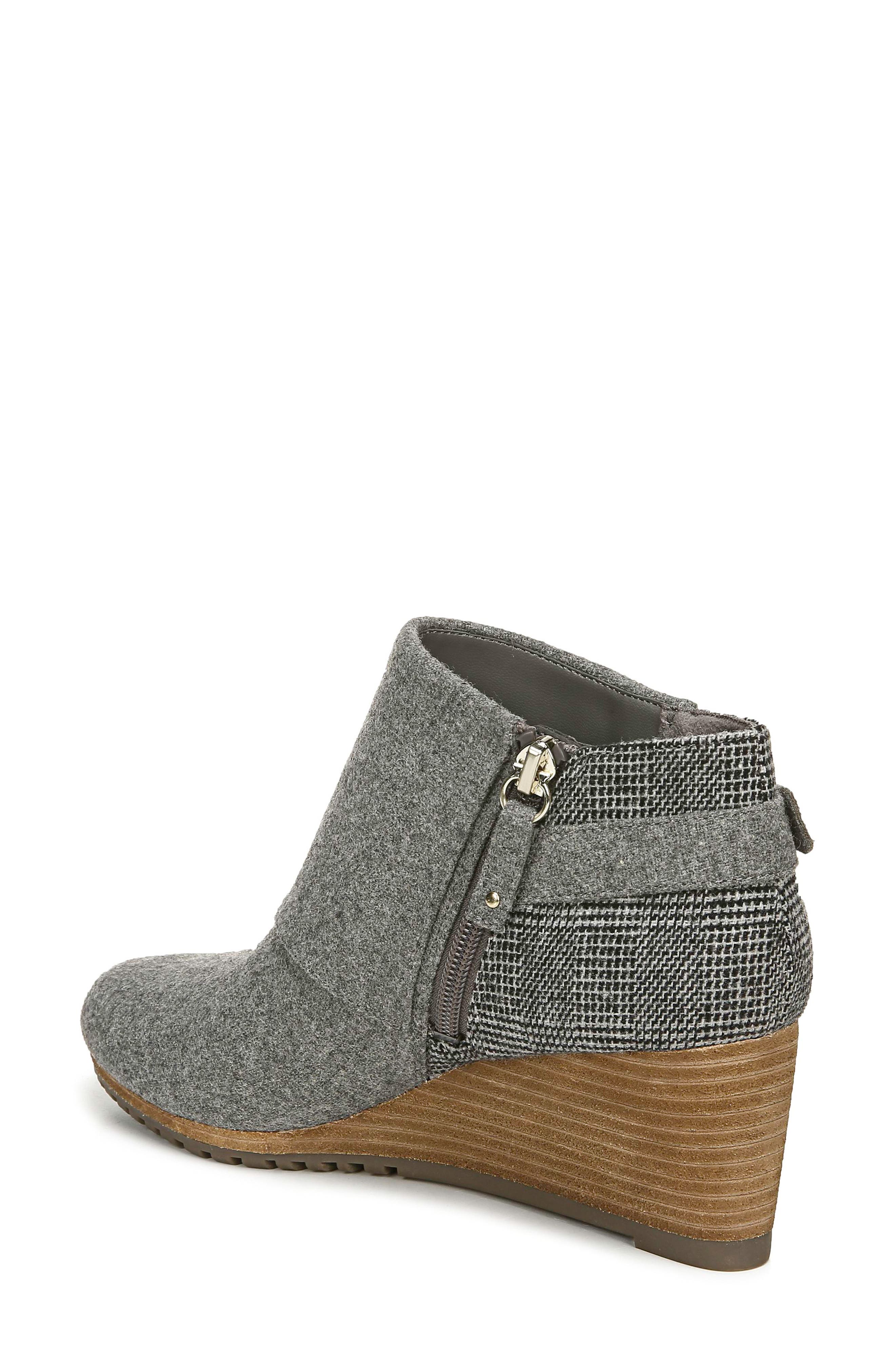 dr scholl's create wedge bootie grey