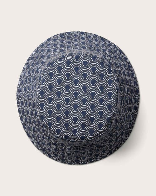 Shop Hemlock Bali Wide Brim Bucket Hat In Indigo Waves