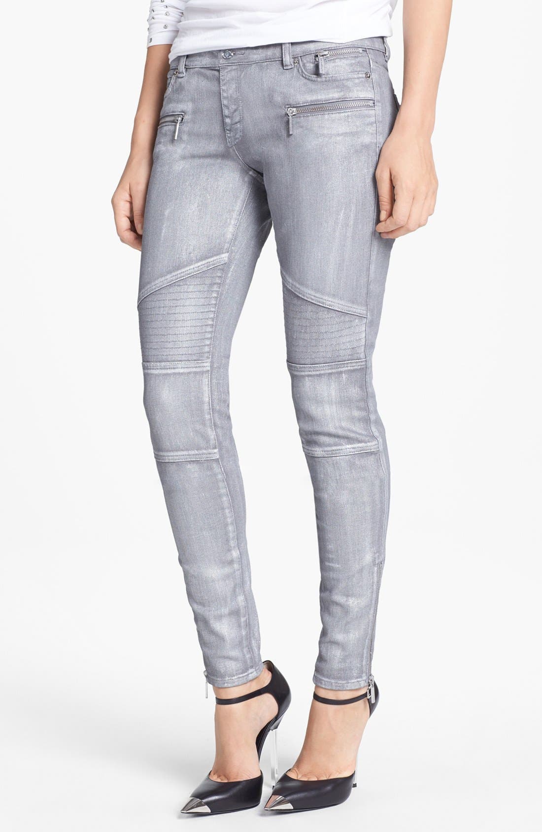 michael kors jeans silver