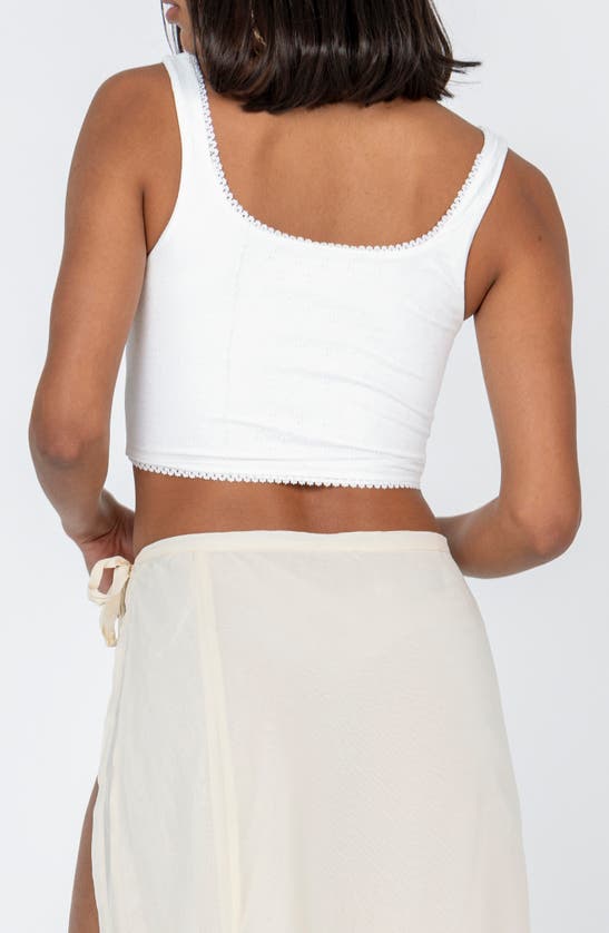 Shop Princess Polly Bryleigh Lace Crop Tank In White