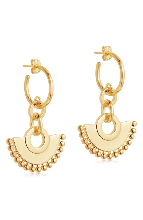 Zenyu Chandelier Hoop Earrings in Gold