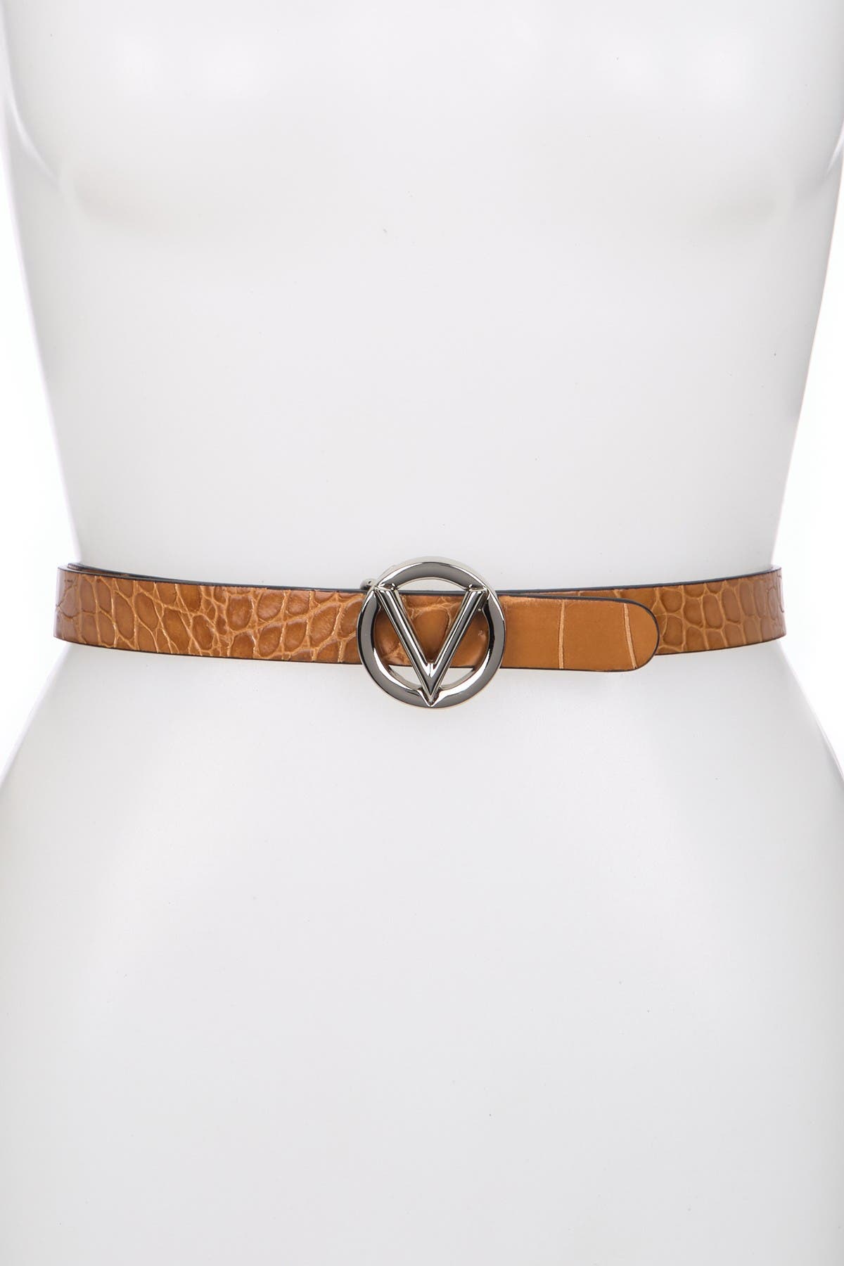 Baby Croc Embossed Leather Belt 