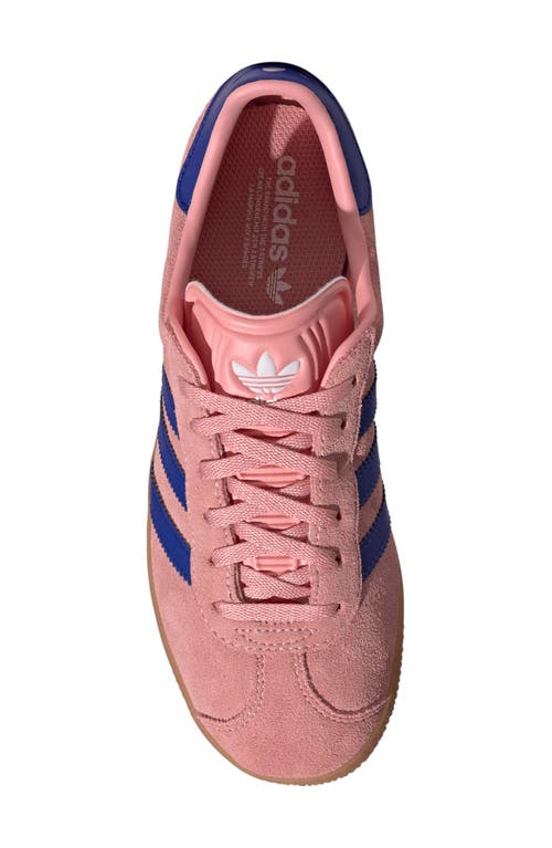 Shop Adidas Originals Adidas Kids' Gazelle Low Top Sneaker In Semi Pink Spark/lucid Blue