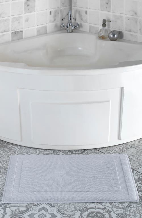 Brooks Brothers Solid Signature Cotton Bath Mat In Silver