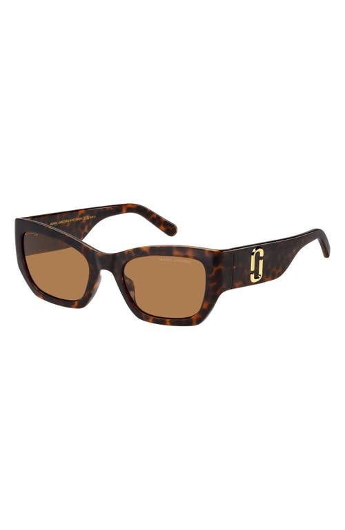 Shop Marc Jacobs 53mm Cat Eye Sunglasses In Havana/brown