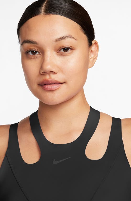 Shop Nike Futuremove Light Support Sports Bra In Black/clear