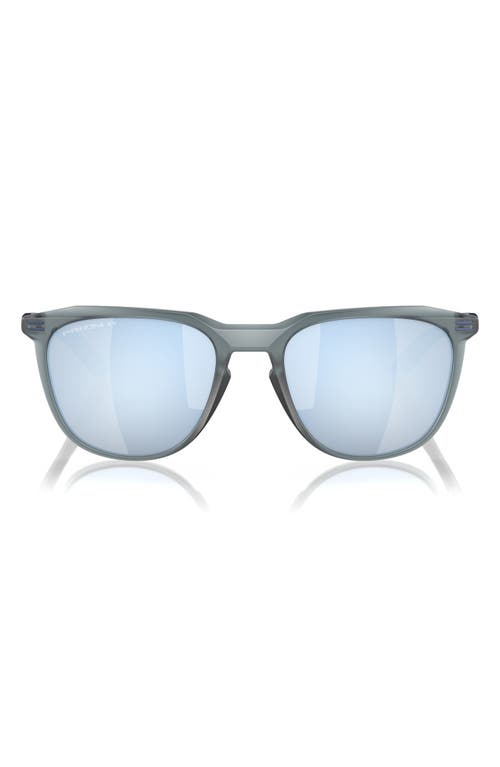 Oakley Thurso 54mm Polarized Round Sunglasses In Deep Water/crystal Black