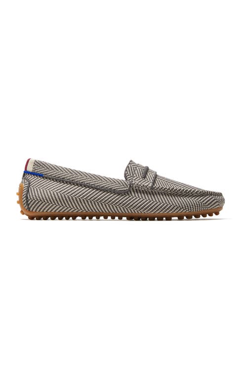 Rothys The Driver In Grey/neutral In Iron Herringbone