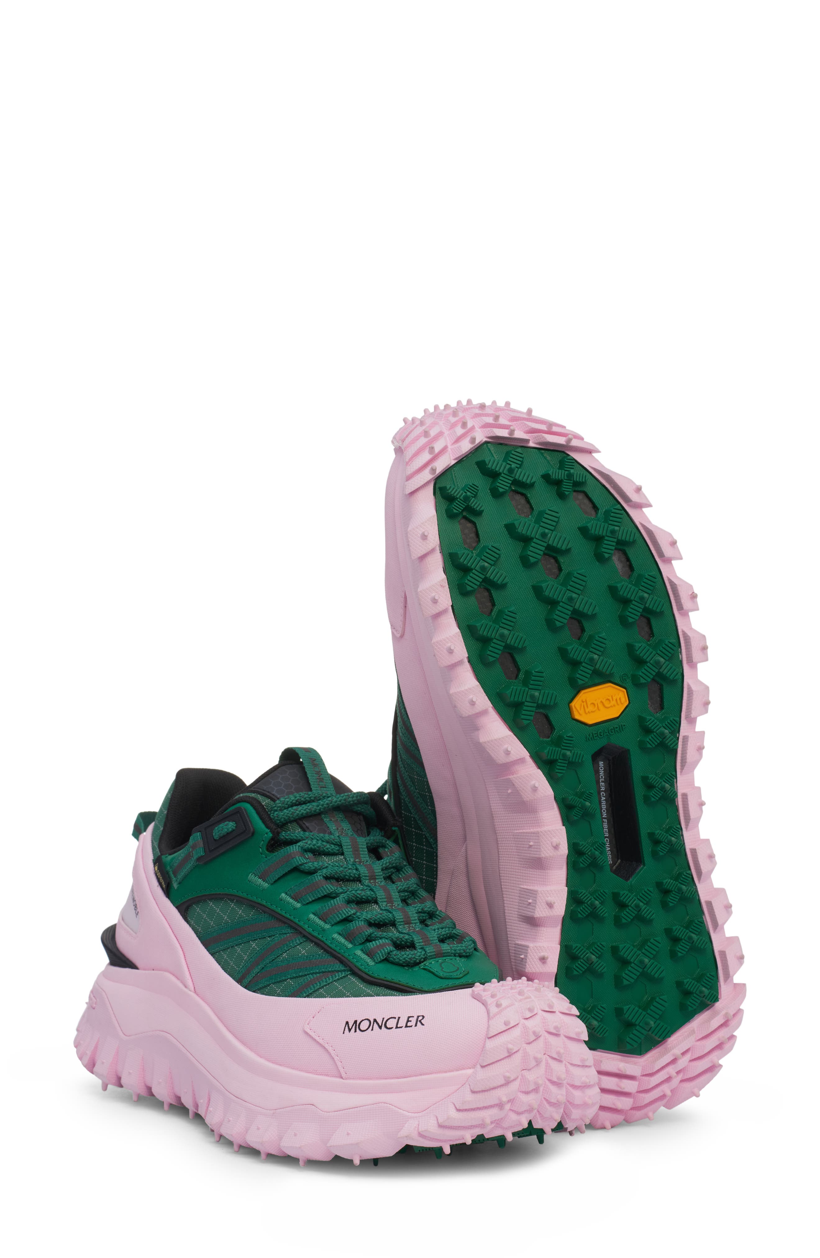 Moncler Trailgrip Gore-Tex Waterproof Low Top Sneaker in Green - Main Image