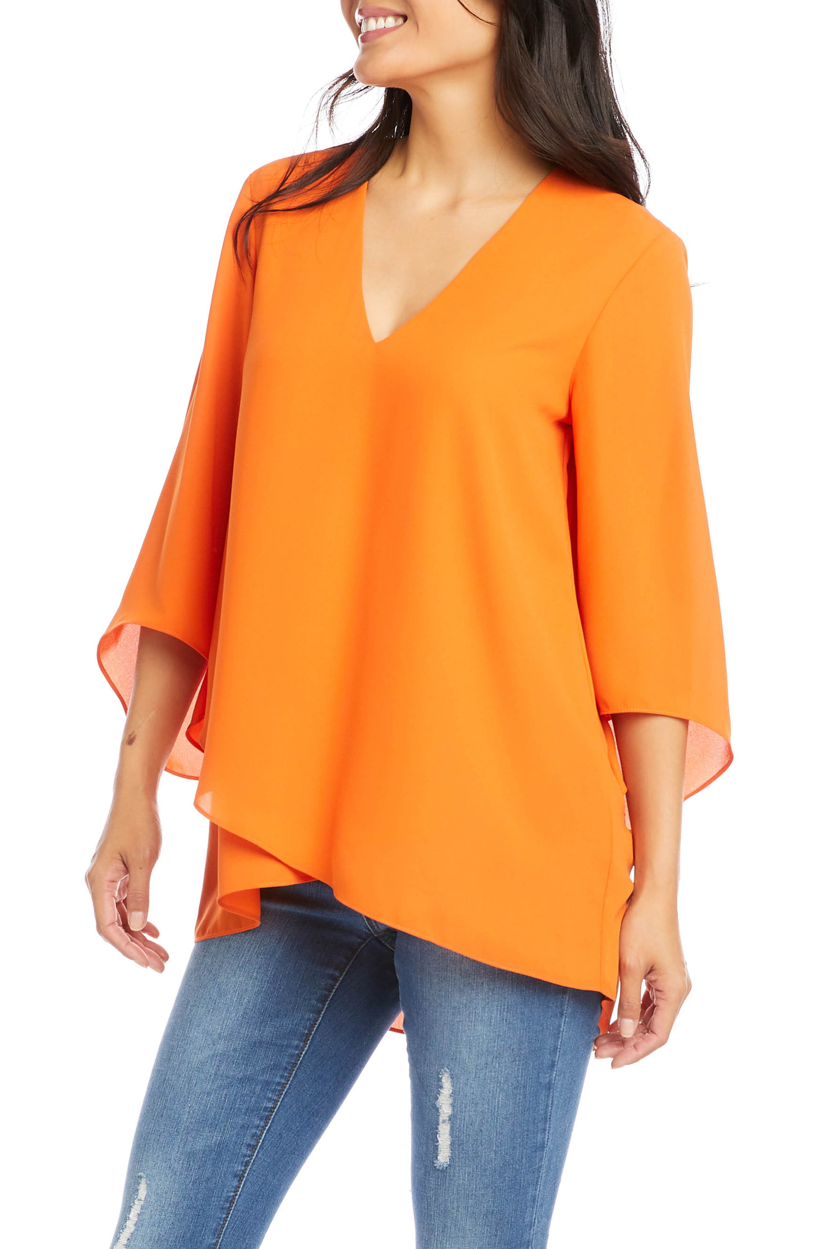 Karen Kane Asymmetrical Crepe Top 