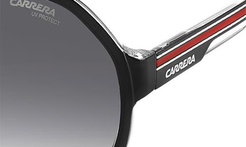 Shop Carrera Eyewear 64mm Oversize Gradient Aviator Sunglasses In Black Red/grey Shaded