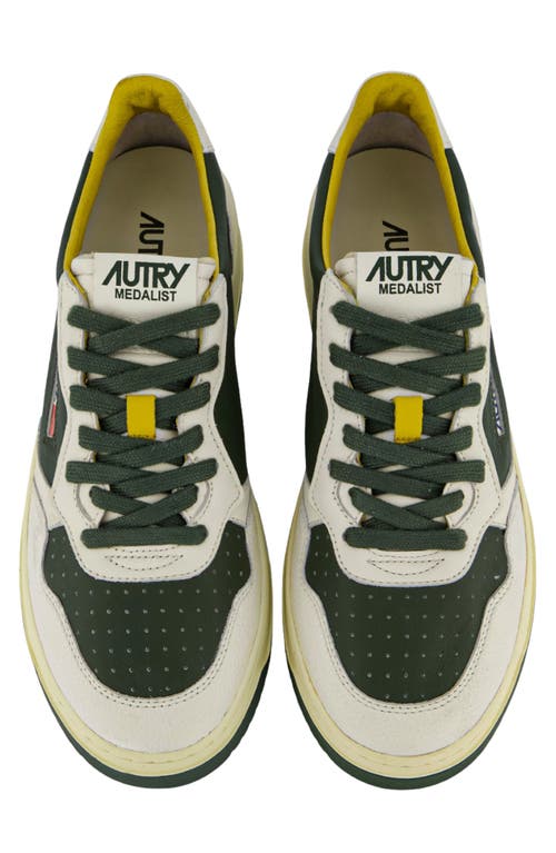 Autry Medalist Low Sneaker In Mix/suede/mint