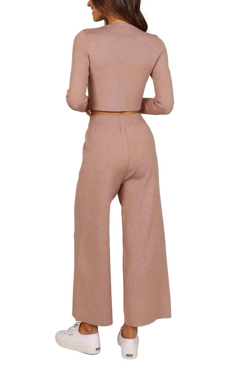 Petal & Pup Ayers Long Sleeve Rib Top & Wide Leg Pants Nordstrom