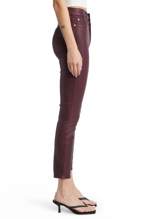7 FOR ALL MANKIND 7 FOR ALL MANKIND COATED HIGH WAIST ANKLE SKINNY JEANS 