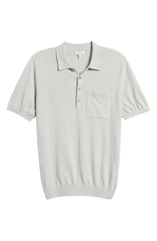 Reiss Ralphy Button Polo In Sage