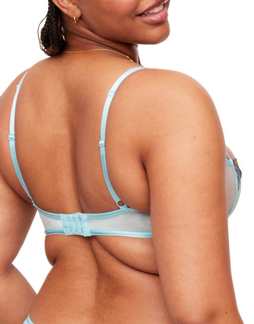 Adore Me Jayda Unlined Balconette Bra In Floral Blue