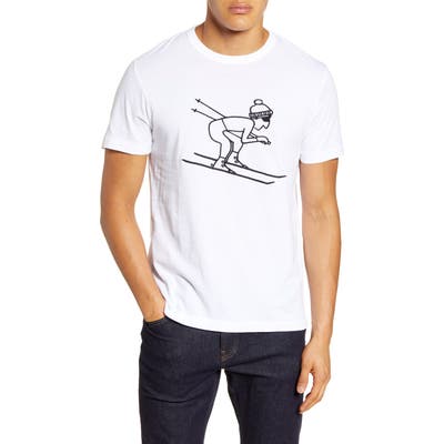 French Connection Skier Embroidered T-Shirt, White