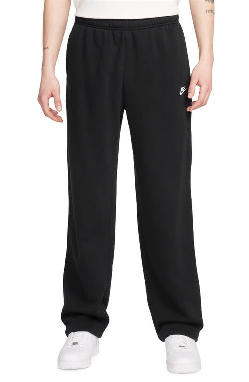 Shop Nike Club Fleece Bungie Pants In Black/black/white