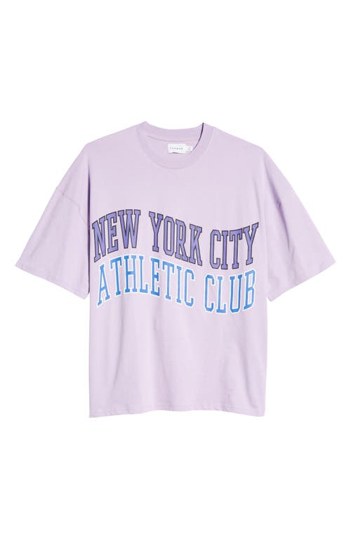 Topman Topan Men's Extreme Oversize New York Graphic Tee in Lilac