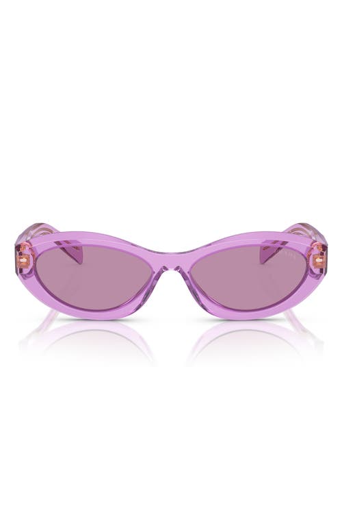 Prada 55mm Irregular Sunglasses in Violet at Nordstrom