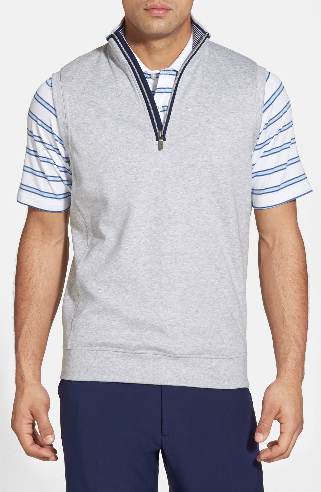 Bobby Jones Leaderboard Quarter Zip Pima Cotton Vest