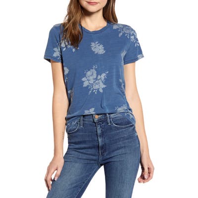 Lucky Brand Indigo Floral Tee, Blue