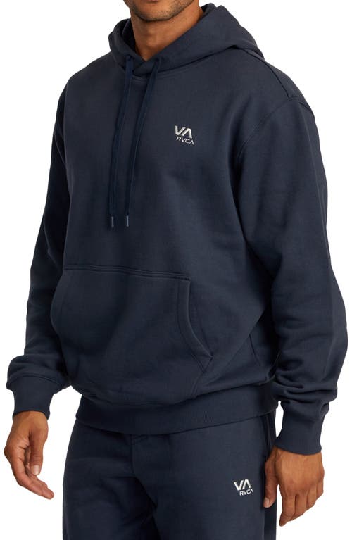 Shop Rvca Essential Pullover Hoodie In Indigo