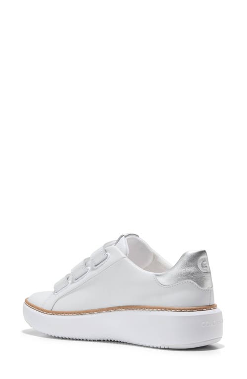 Shop Cole Haan Grandpro Topspin Strap Sneaker In Optic White