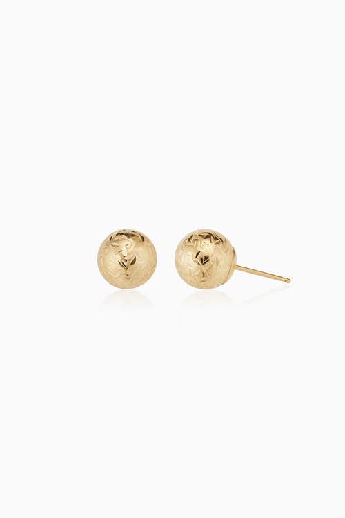 Shop Oradina 14k Gold Celebration Ball Studs Earrings In Yellow Gold