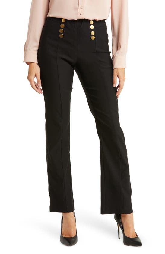 NANETTE LEPORE SAILOR BUTTON PULL-ON PANTS 
