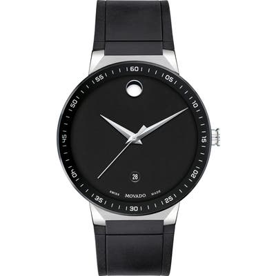 Movado Sapphire Rubber Strap Watch, 41Mm