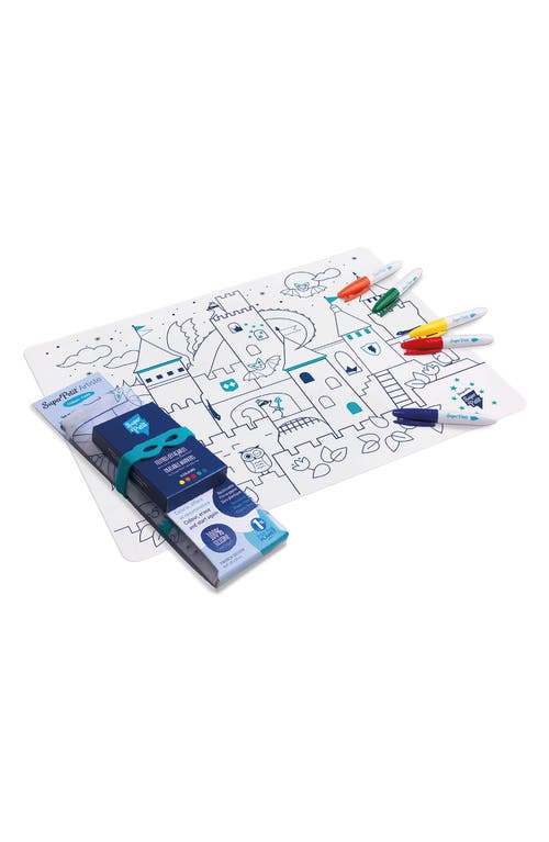 Scrunch Castle Reusable Coloring Mat & Washable Markers in Multi at Nordstrom