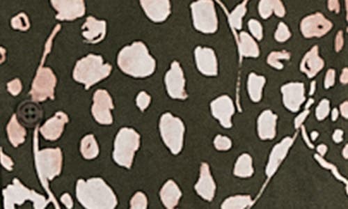 Desmond & Dempsey Jag Printed Cotton Pyjama Set In Green