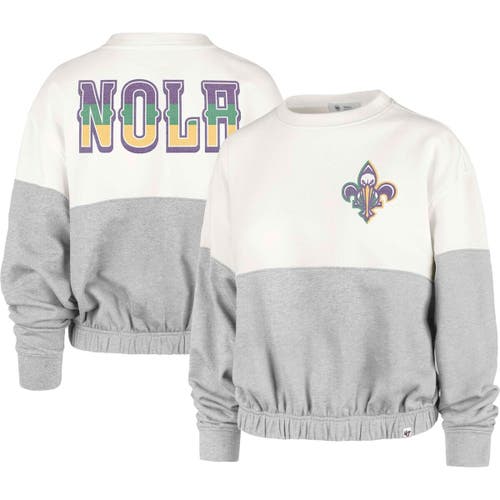 Women's '47 Cream New Orleans Pelicans 2022/23 City Edition Take Two Bonita Sweatshirt