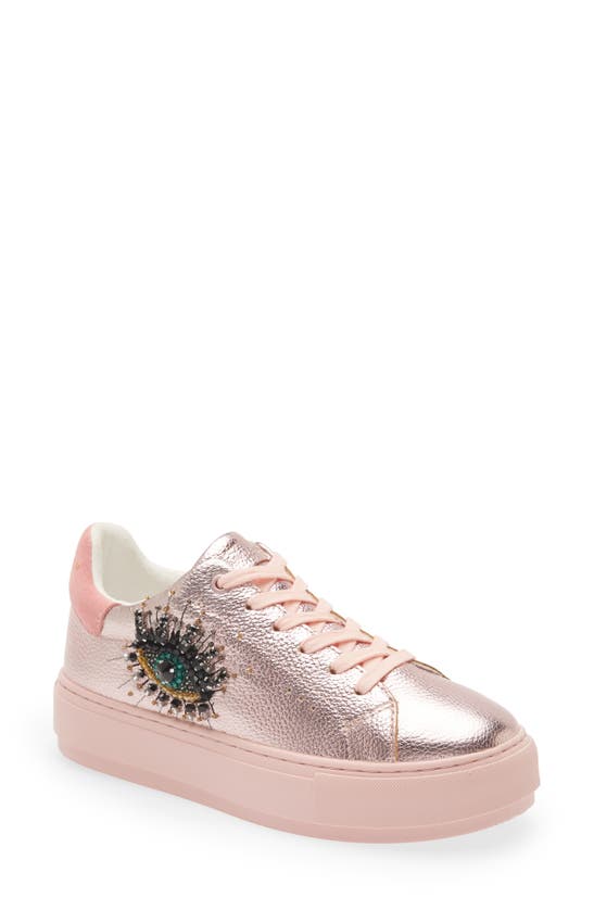 Kurt Geiger Laney Eye Sneaker In Light/ Pastel Pink