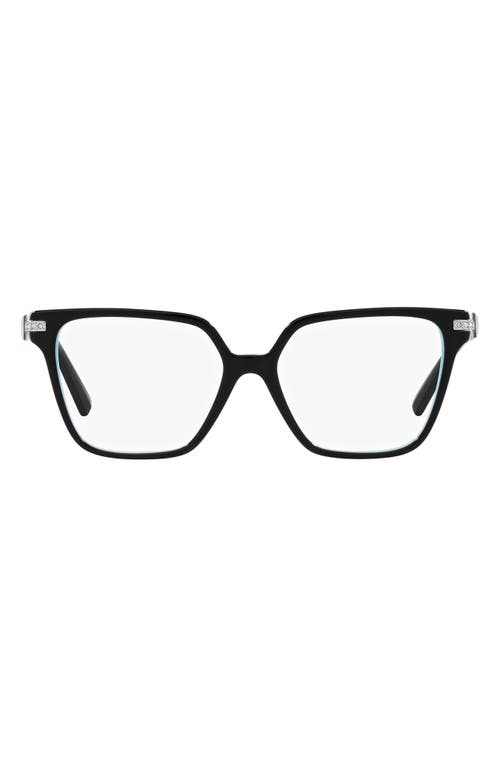 Tiffany & Co. 52mm Square Optical Glasses in Black at Nordstrom