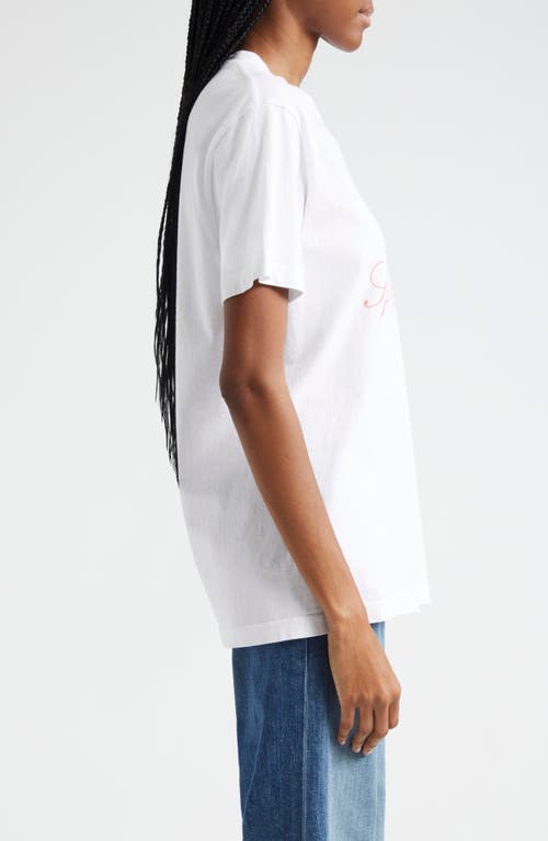 Shop Sporty And Rich Sporty & Rich Vendome Cotton Graphic T-shirt In White