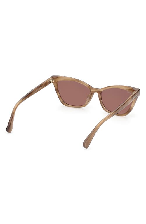 Shop Max Mara 58mm Cat Eye Sunglasses In Light Brown/other/brown