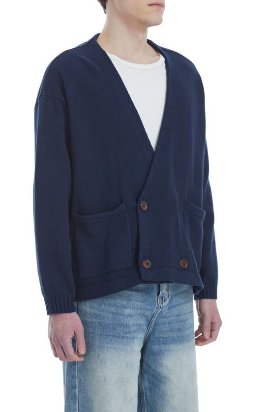 Shop Found Double Breasted Cardigan In Navy