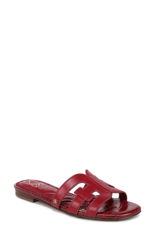 Shop Sam Edelman Bay Cutout Slide Sandal In Scarlet Cherry