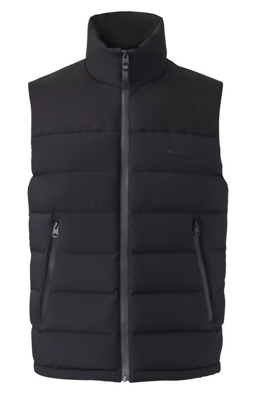 Mackage Bobbie City Water Resistant 800 Fill Power Down Vest in Black at Nordstrom, Size 44